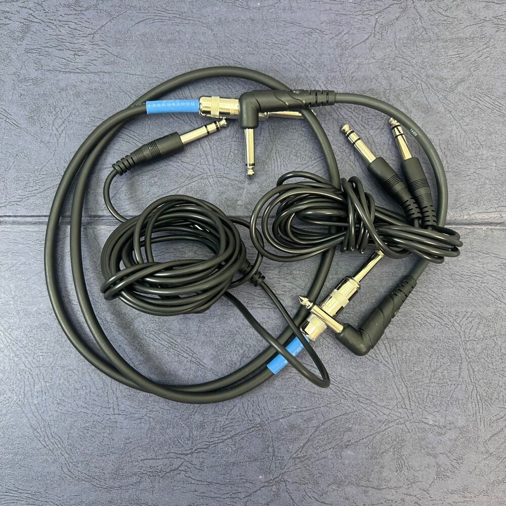 Lot of 4 1/4” Guitar Audio Cables Live Wire Advantage TRS Patch + Adapter